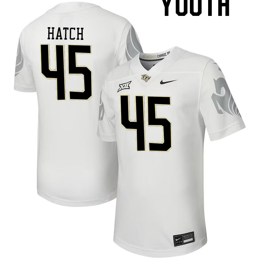 Youth #45 Quentin Hatch UCF Knights Big 12 Conference College Football Jerseys Stitched-Black